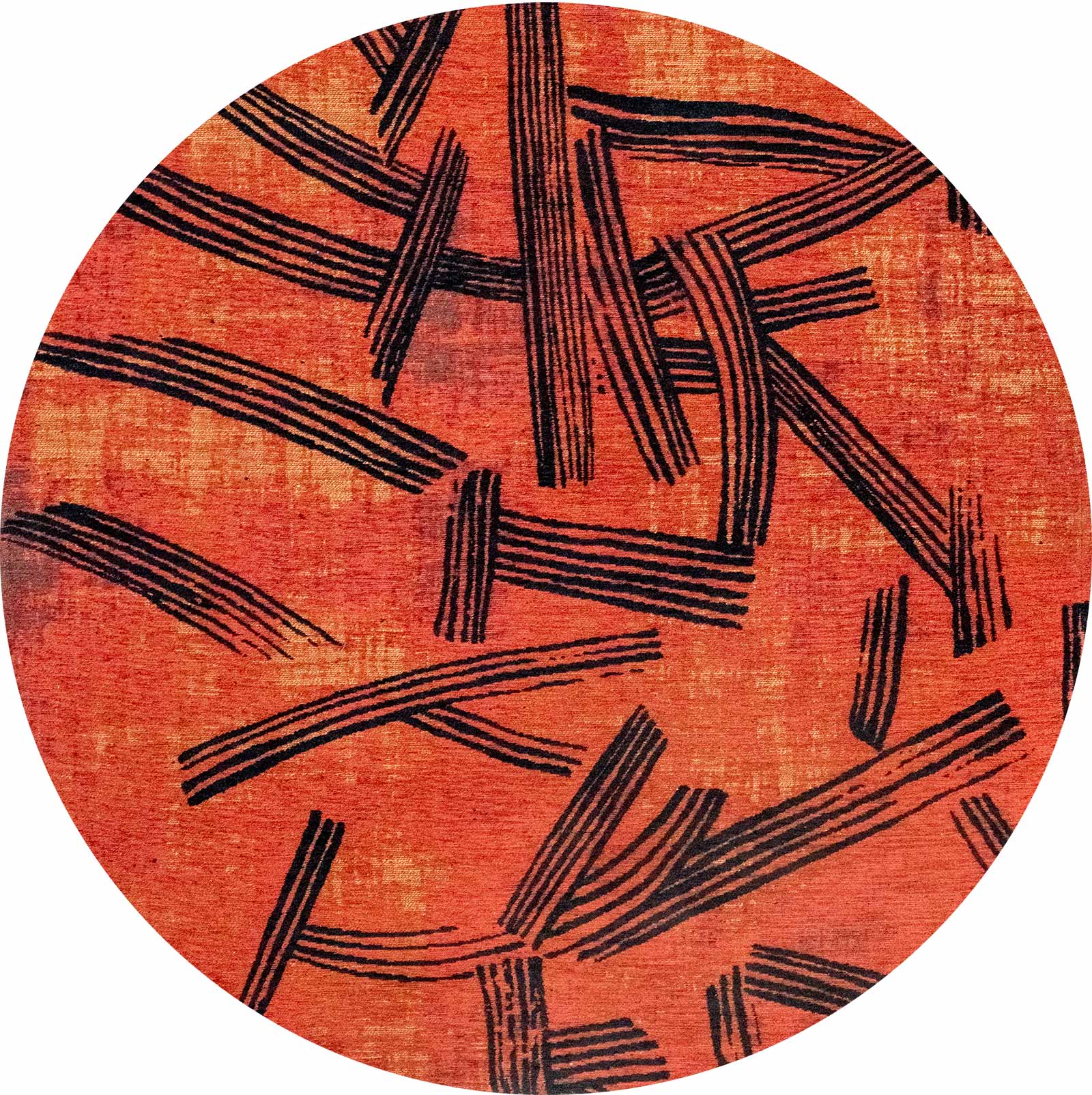 Louis De Poortere tappeto Meditation 2069 Kanji Ginger Chocolate round