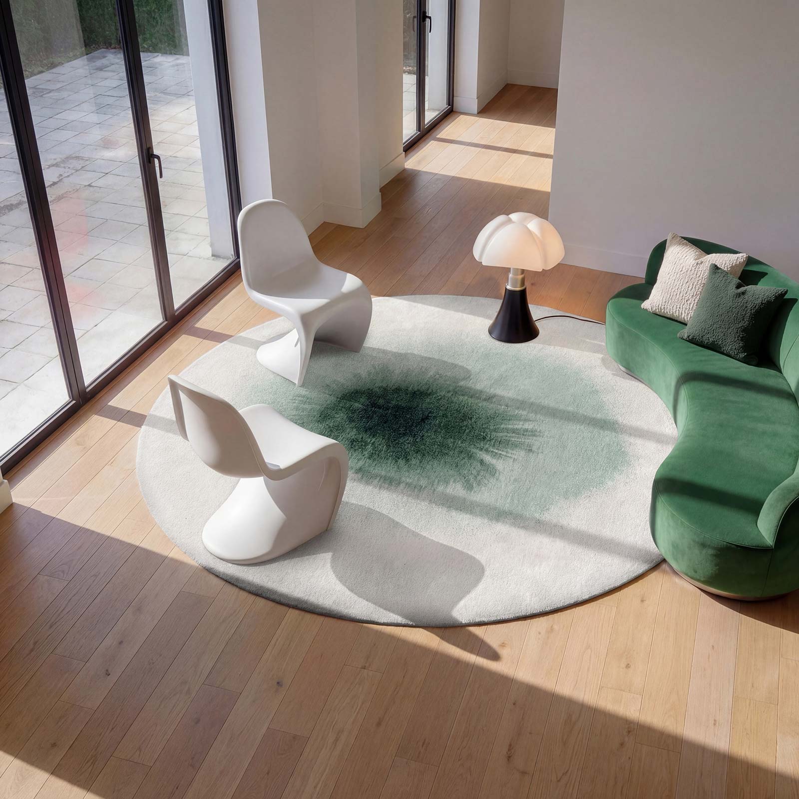Louis De Poortere tappeto Meditation 2104 Drop Green Day interior